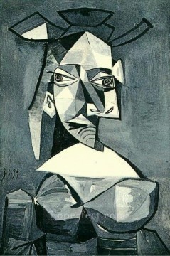  chapeau Obras - Buste de femme au chapeau 1 1939 Cubismo